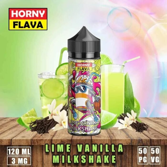 HORNY FLAVA 120 ML E-LIQUID 3MG VAPE JUICE LIME VANILLA MILKSHAKE