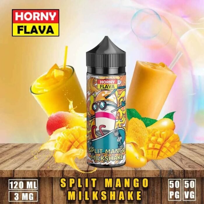 HORNY FLAVA 120 ML E-LIQUID 3MG VAPE JUICE SPLIT MANGO MILKSHAKE