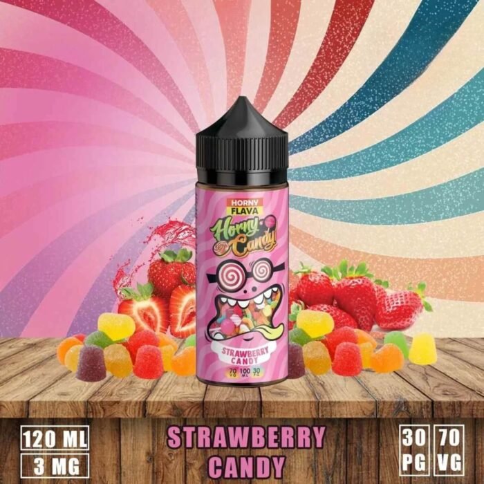 HORNY FLAVA 120 ML E-LIQUID 3MG VAPE JUICE STRAWBERRY CANDY