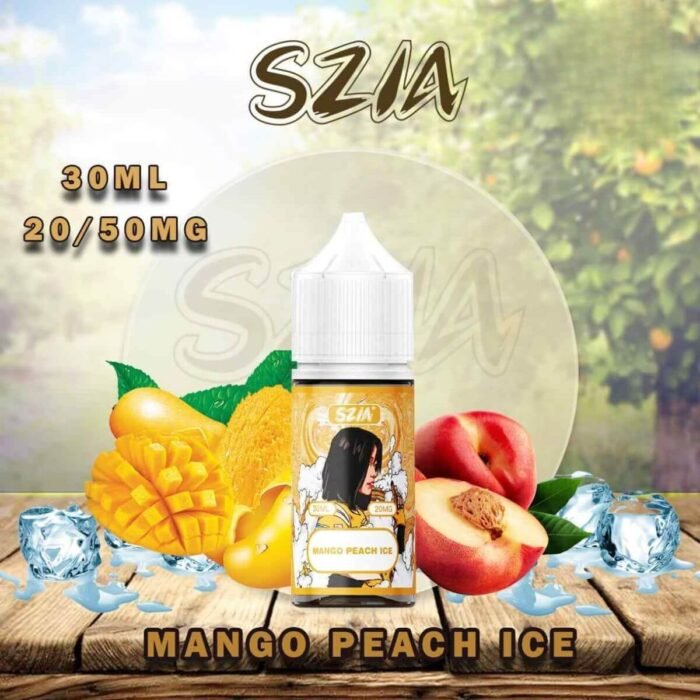 SZIA Salt Nicotine 20MG and 50MG E-liquid price in Dubai Mango Peach Ice