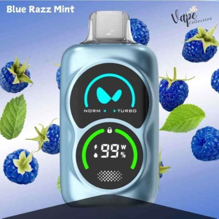 WAKA PA25000 Puffs 50MG Disposable Vape Blue Razz Mint