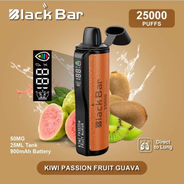 Black Bar 25000 Puffs Kiwi Passion Fruit Guava