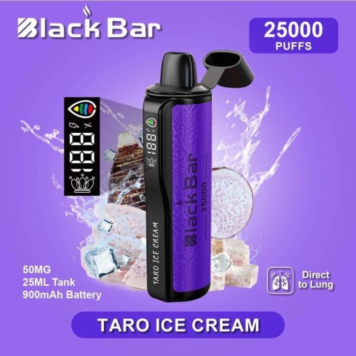 Black Bar 25000 Puffs Taro Ice Cream