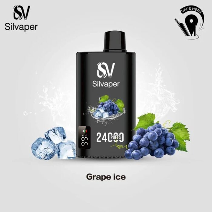 SILVAPER 24000 Puffs 20mg Disposable Vape Price in Dubai Grape Ice