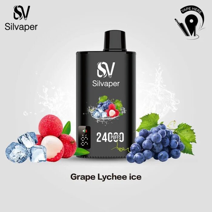 SILVAPER 24000 Puffs 20mg Disposable Vape Price in Dubai Grape Lychee Ice