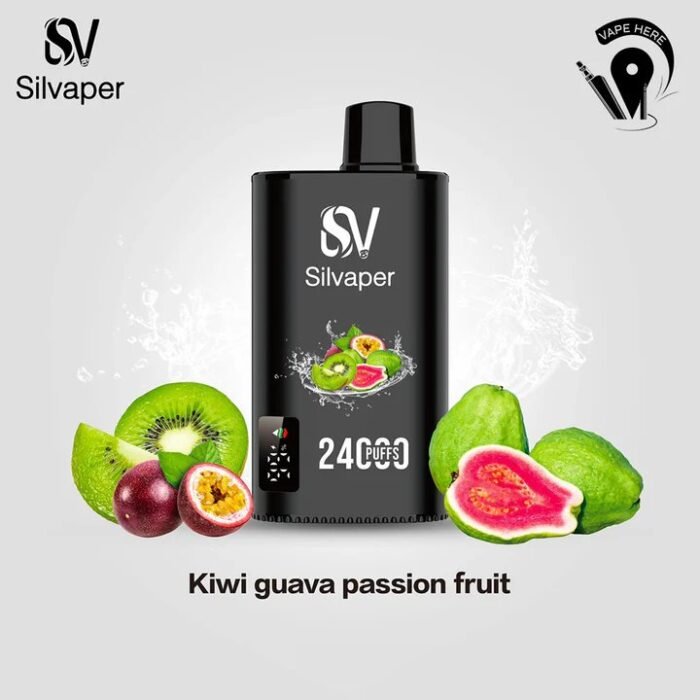 SILVAPER 24000 Puffs 20mg Disposable Vape Price in Dubai Kiwi Passionfruit Guava