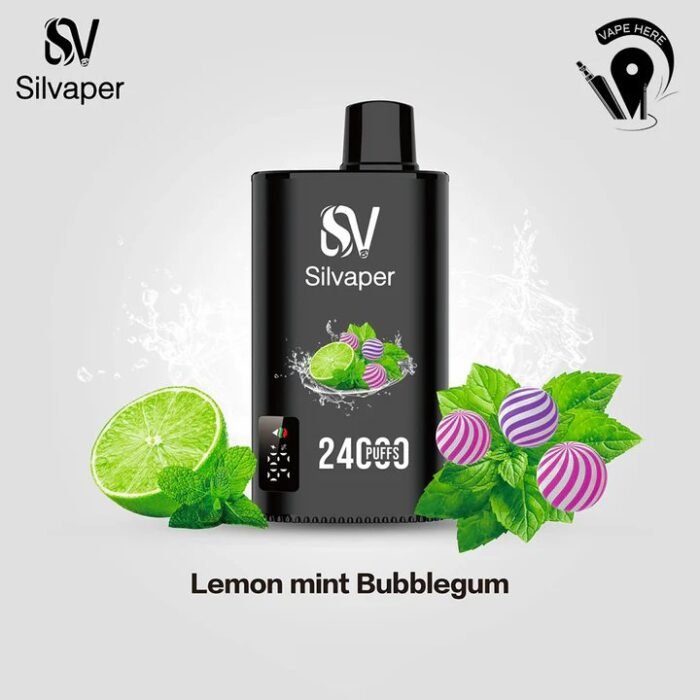 SILVAPER 24000 Puffs 20mg Disposable Vape Price in Dubai Lemon Mint Bubblegum