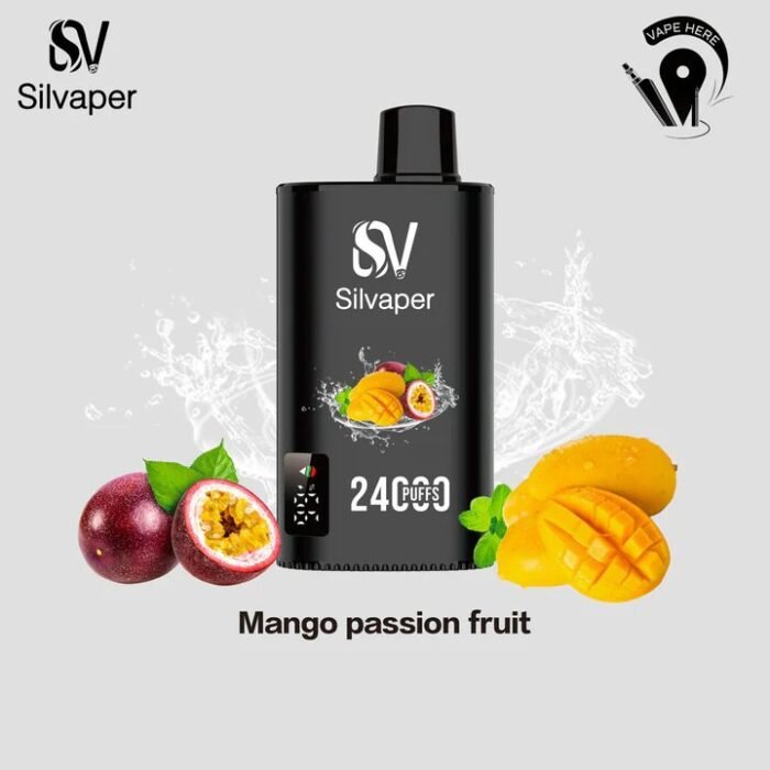 SILVAPER 24000 Puffs 20mg Disposable Vape Price in Dubai Mango Passion Fruit