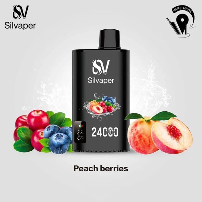 SILVAPER 24000 Puffs 20mg Disposable Vape Price in Dubai Peach Berries