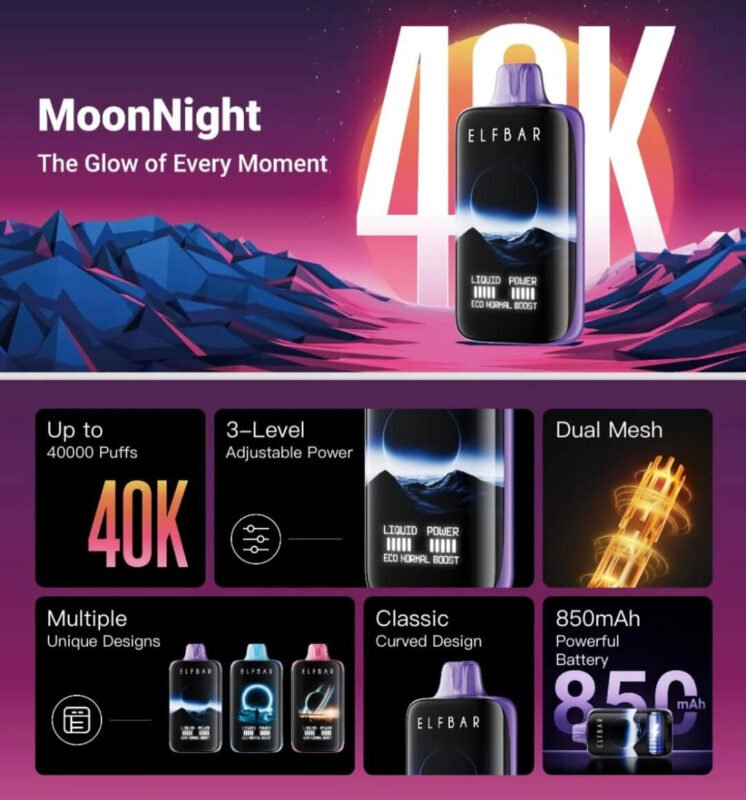 Elf Bar Moon Night 40000 Puffs Disposable Vape