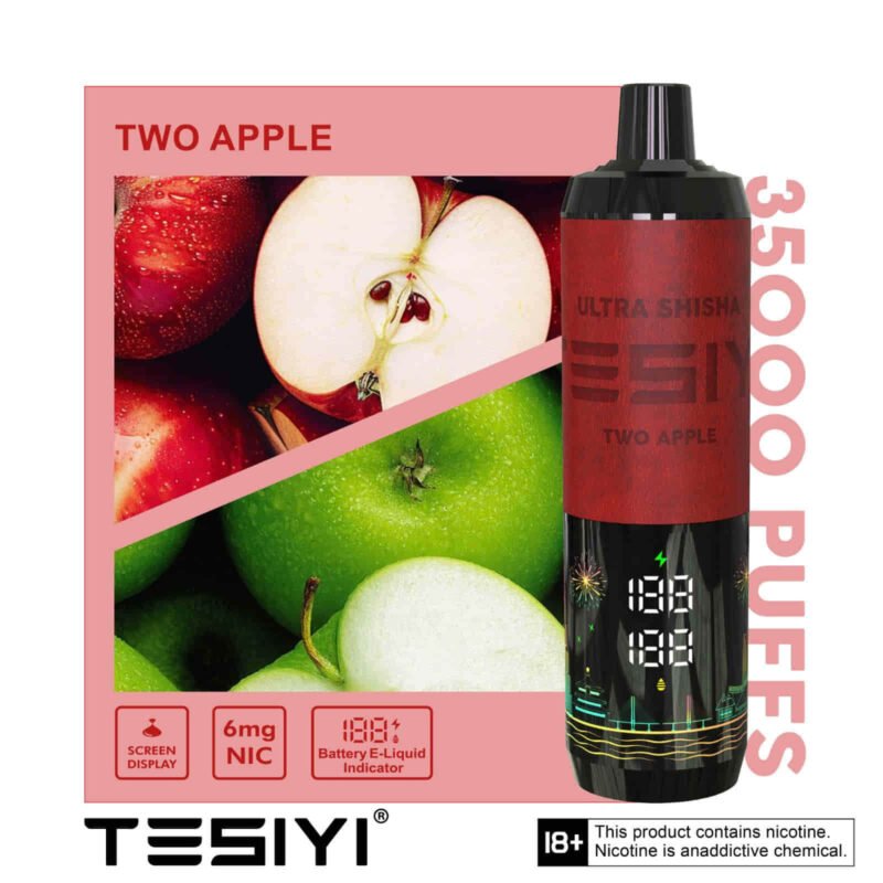 Tesiyi Ultra Shisha 35000 Puffs Disposable Two Apple