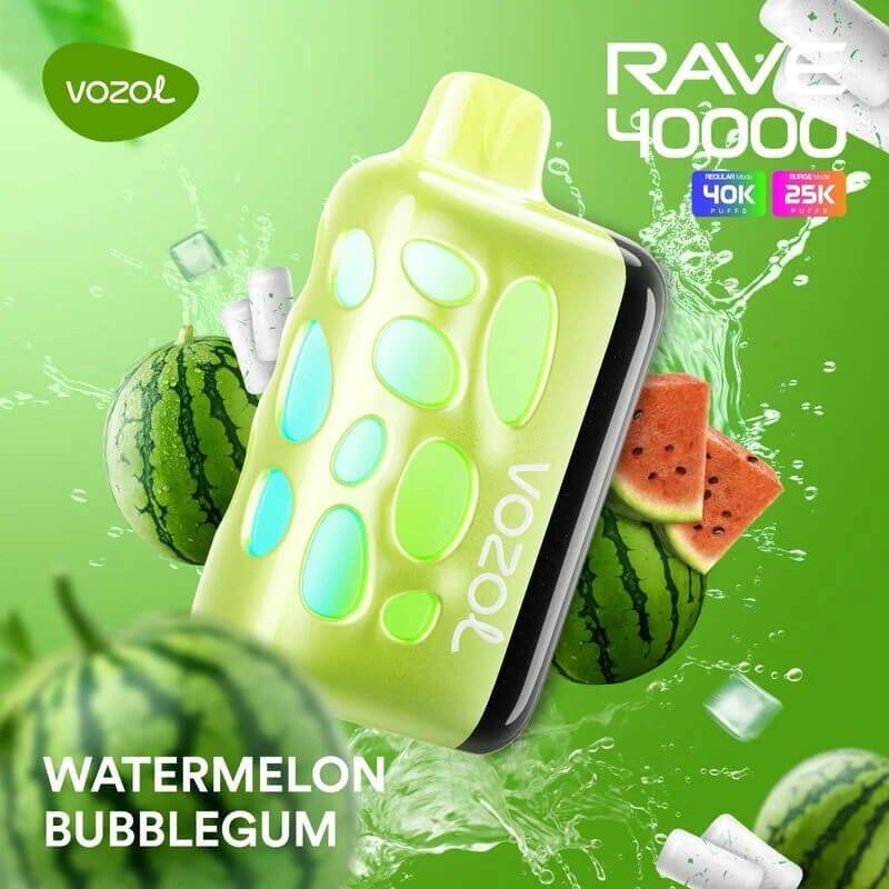 Vozol Rave 40000 Puffs Disposable Vape Watermelon Bubble gum
