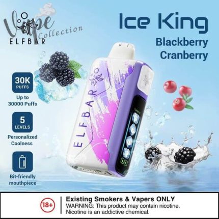 ELF BAR ICE KING 30000 PRICE IN DUBAI BLACKBERRY CRANBERRY