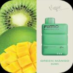 FUMMO Magnum 8000 Puffs 20MG Disposable Vape Price in Dubai GREEN MANGO KIWI