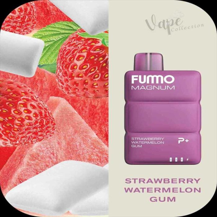 FUMMO Magnum 8000 Puffs 20MG Disposable Vape Price in Dubai STRAWBERRY WATERMELON GUM