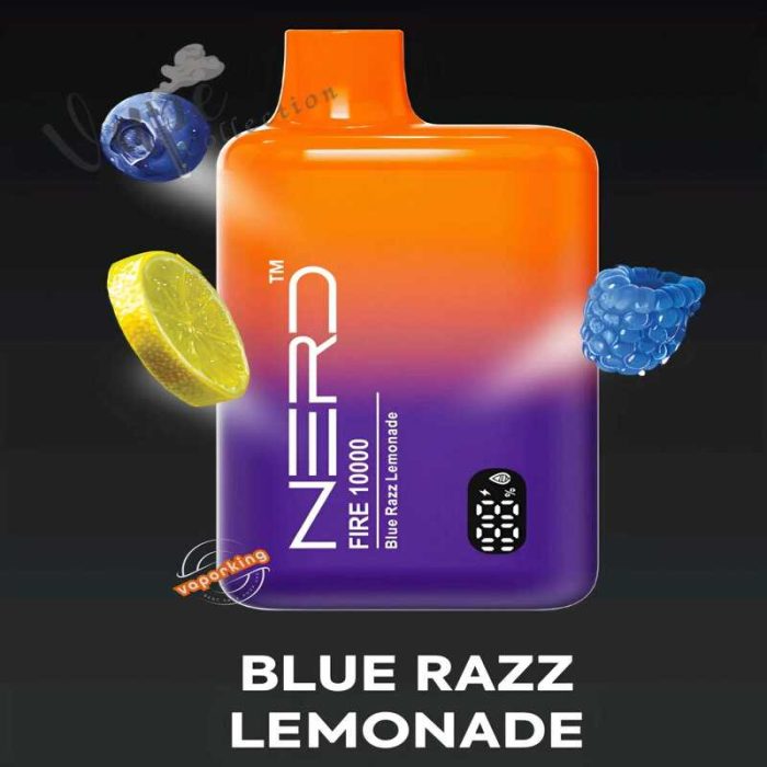 NERD Fire 10000 Puffs Disposable Vape Blue Razz Lemonade