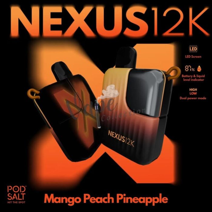Pod Salt Nexus 12000 Puffs Mango Peach Pineapple