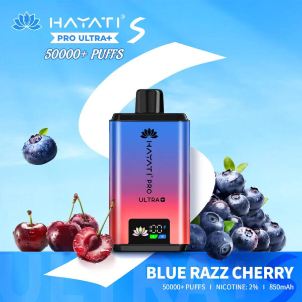 Hayati Pro Ultra 50000 Puffs Vape-Blue_Razz_Cherry