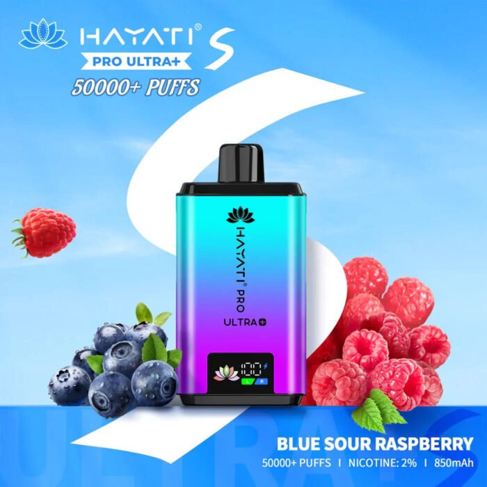 Hayati Pro Ultra 50000 Puffs Vape-Blue_Sour_Raspberry