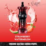 Mosmo Sultan 50000 Puffs DTL 0.3 Nicotine Hookah Disposable Vape in Dubai, Strawberry Watermelon