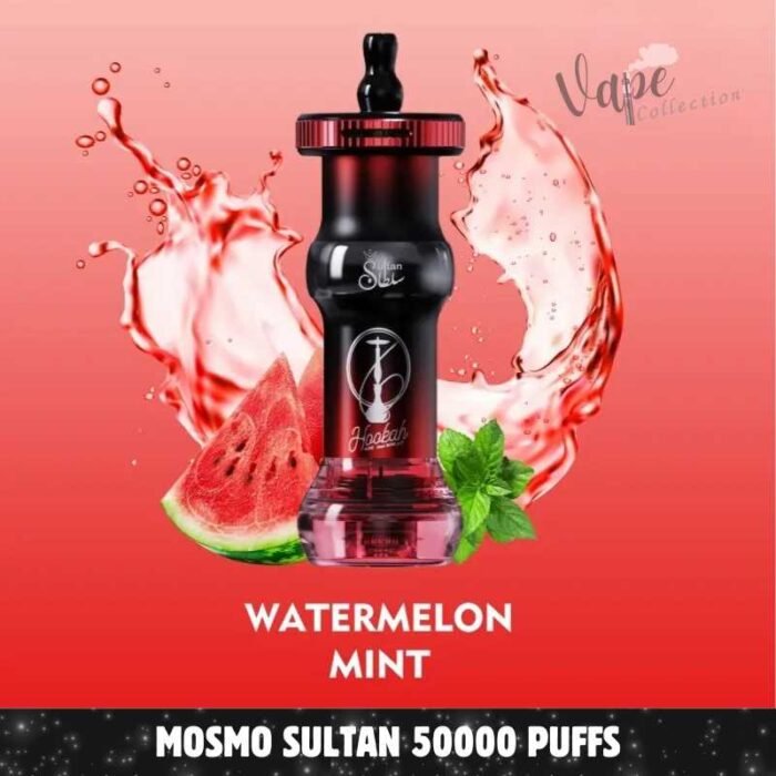 Mosmo Sultan 50000 Puffs DTL 0.3 Nicotine Hookah Disposable Vape in Dubai, Watermelon Mint