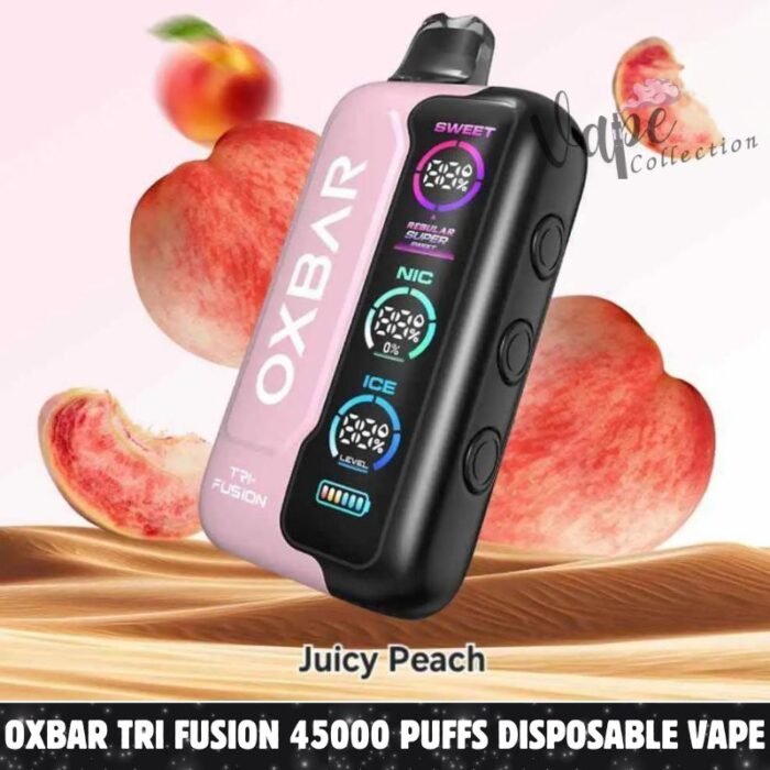 OXBAR TRI Fusion 45000 Puffs Disposable Vape 50mg Nicotine in Dubai, Juicy Peach