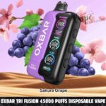 OXBAR TRI Fusion 45000 Puffs Disposable Vape 50mg Nicotine in Dubai, Sakura Grape