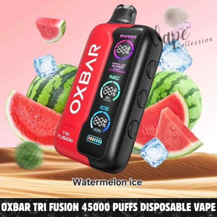 OXBAR TRI Fusion 45000 Puffs Disposable Vape 50mg Nicotine in Dubai, Watermelon Ice