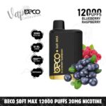 Beco Soft Max 12000 Puffs 20MG Nicotine None Rechargeable Disposable Vape In Dubi