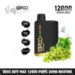 Beco Soft Max 12000 Puffs 20MG Nicotine None Rechargeable Disposable Vape In Dubi