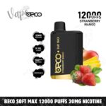 Beco Soft Max 12000 Puffs 20MG Nicotine None Rechargeable Disposable Vape In Dubi