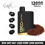 Beco Soft Max 12000 Puffs 20MG Nicotine None Rechargeable Disposable Vape In Dubi