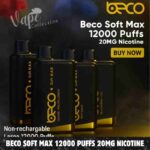Beco Soft Max 12000 Puffs 20MG Nicotine None Rechargeable Disposable Vape In Dubi