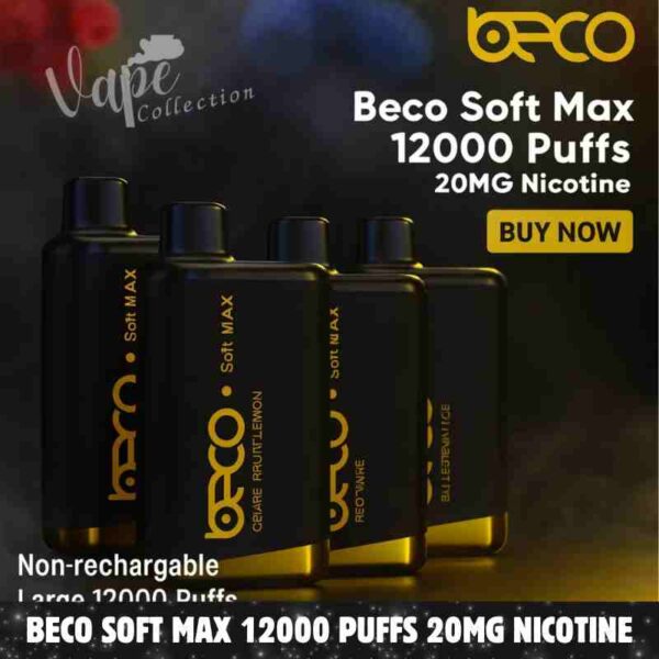 Beco Soft Max 12000 Puffs 20MG Nicotine None Rechargeable Disposable Vape In Dubi