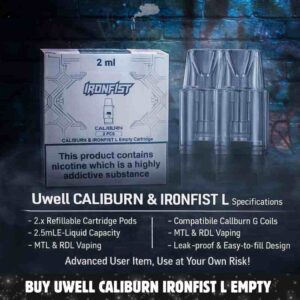 Buy Uwell Caliburn IronFist L Empty Cartridge In Dubai
