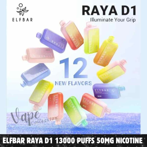 ELFBAR Raya D1 13000 Puffs 50MG Nicotine Disposable Vape In UAE – Buy Now
