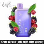 ELFBAR Raya D1 13000 Puffs 50MG Nicotine Disposable Vape In UAE – Buy Now