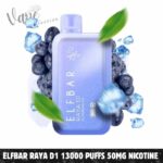 ELFBAR Raya D1 13000 Puffs 50MG Nicotine Disposable Vape In UAE – Buy Now