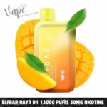 ELFBAR Raya D1 13000 Puffs 50MG Nicotine Disposable Vape In UAE – Buy Now