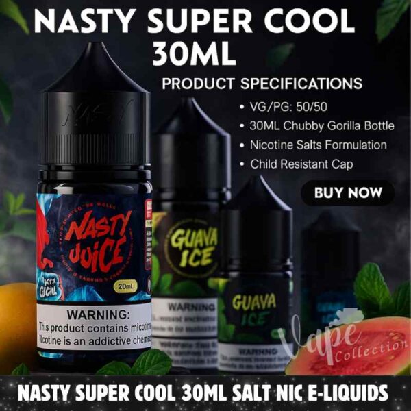 Nasty Super Cool 30ml Salt Nic E-liquids 35mg and 50mg In Dubai