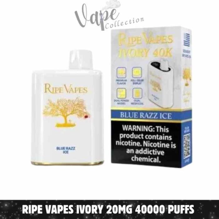 Ripe Vapes IVORY 20MG 40000 Puffs Disposable Vape In UAE – Buy Now