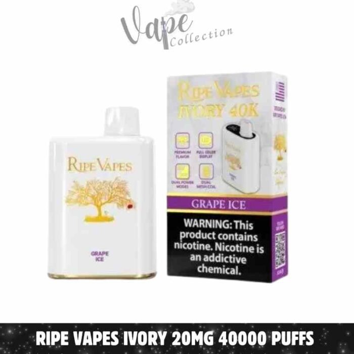 Ripe Vapes IVORY 20MG 40000 Puffs Disposable Vape In UAE – Buy Now