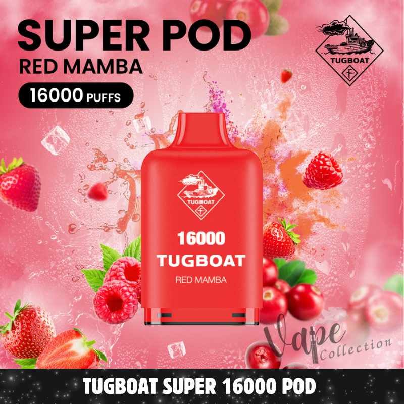 Tugboat Super 16000 Pod Cartridges 5% Nicot Tugboat Super 16000 Pod Cartridges 5% Nicot