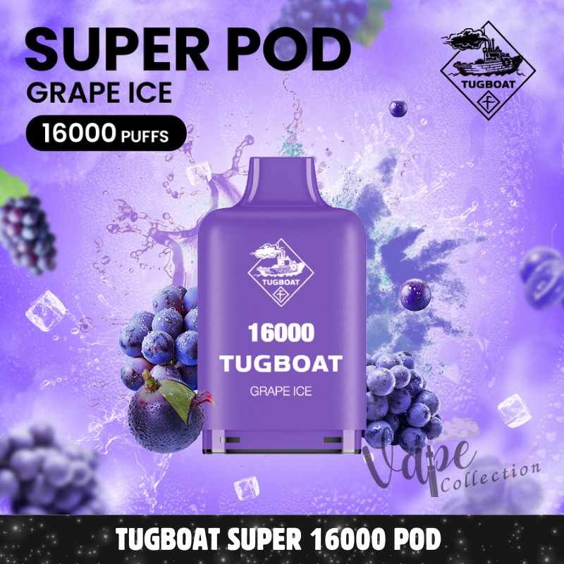 Tugboat Super 16000 Pod Cartridges 5% Nicot Tugboat Super 16000 Pod Cartridges 5% Nicot