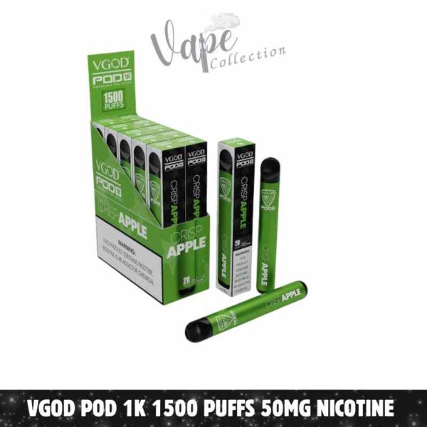 Vgod Pod 1k 1500 Puffs 50MG Nicotine Disposable Vape in Dubai - Buy Now