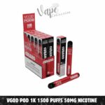Vgod Pod 1k 1500 Puffs 50MG Nicotine Disposable Vape in Dubai - Buy Now