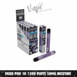 Vgod Pod 1k 1500 Puffs 50MG Nicotine Disposable Vape in Dubai - Buy Now