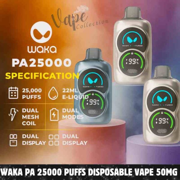 WAKA PA 25000 Puffs Disposable Vape 50MG In UAE – Buy Now