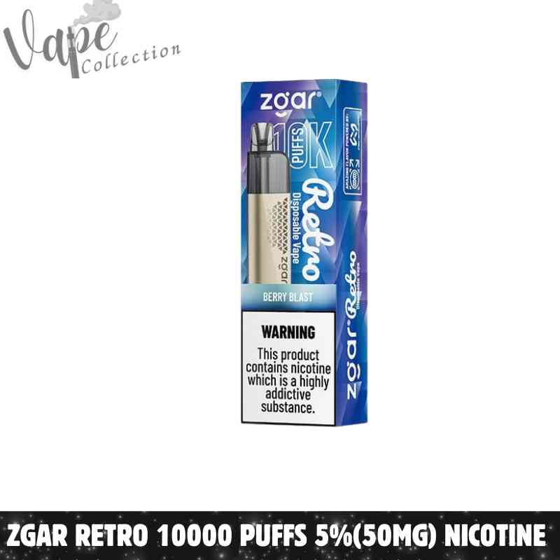ZGAR Retro 10000 Puffs 5%(50mg) Nicotine Disposable Vape in Dubai - Buy Now