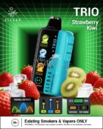 Elfbar trio up to 40000 puffs 50mg nicotine 4 mesh coil disposable vape in Dubi Strawberry kiwi
